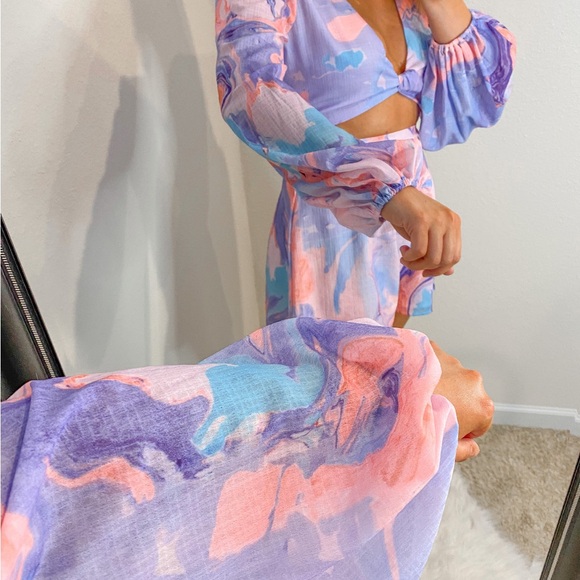 LUXXEL marble print crop top - Picture 2 of 9